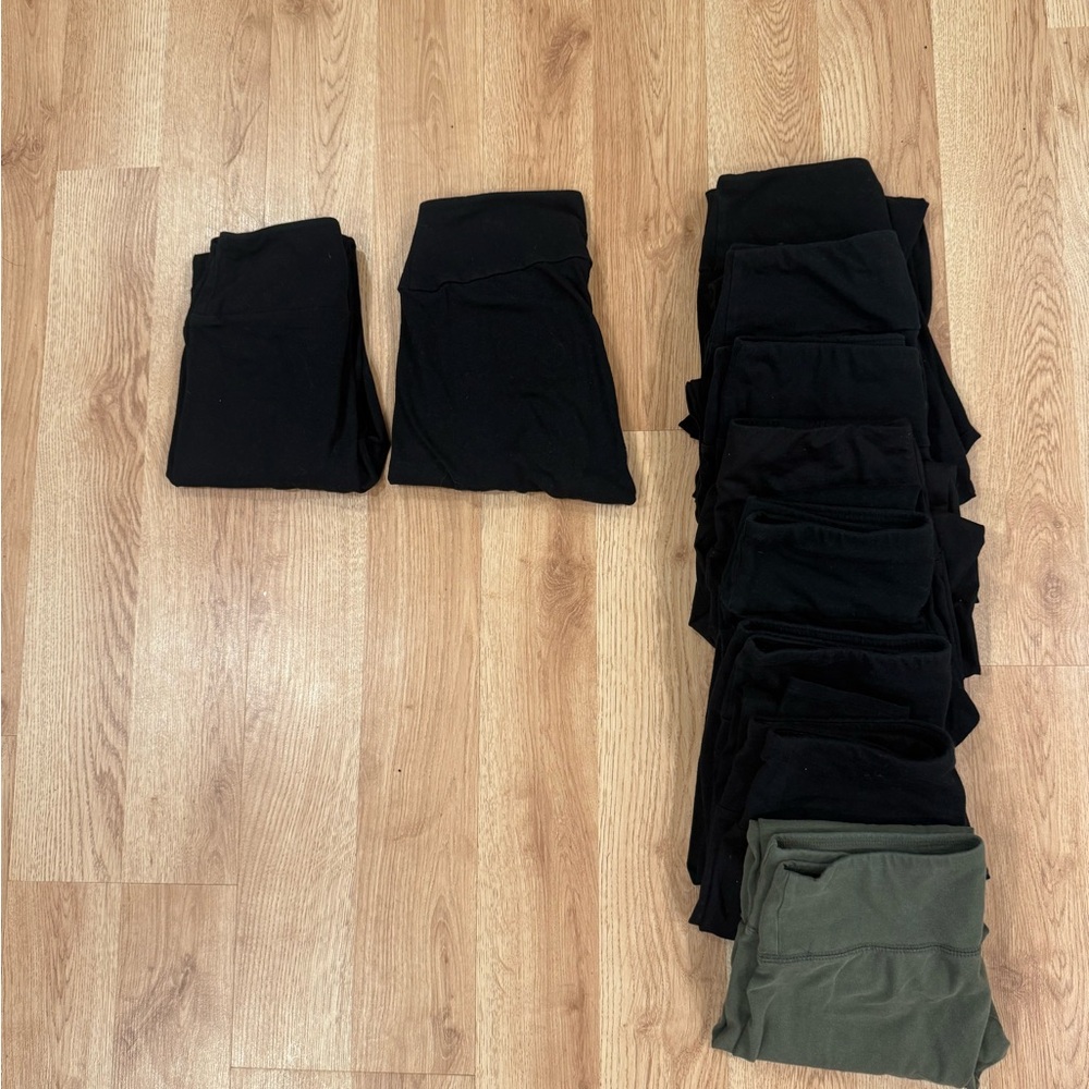 Wild fable Black and Green Leggings Set